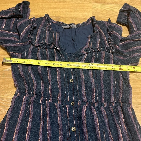 Anthropologie Midnight Ruffled midi dress women’s size S NWOT - Picture 12 of 16